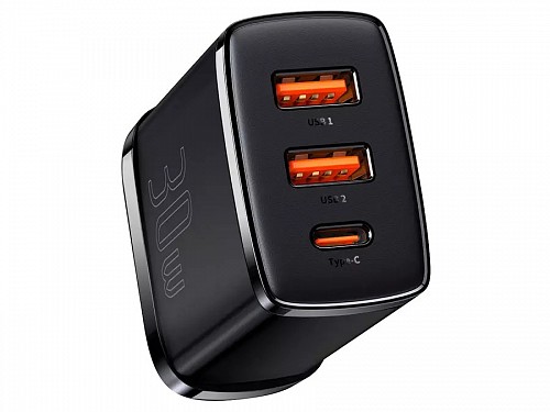 Baseus Charger Wall 30W USB-C/2xUSB-A UK - Image 6