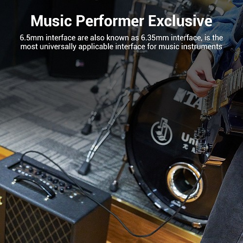 Vention AUDIO 6.3mm M-M Braided Cable Aluminum 1.5m BASHG - Image 2
