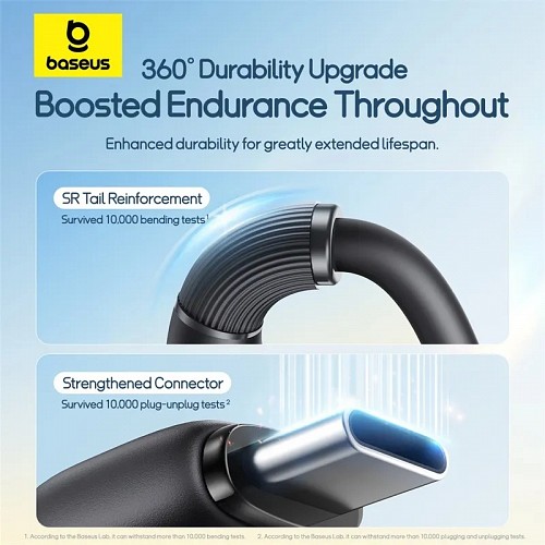 Baseus Cable 3in1 USB-C/Micro/Ligh Ultra Fast Series 1.3m Black - Image 3