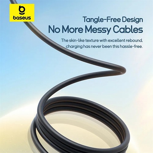 Baseus Cable 3in1 USB-C/Micro/Ligh Ultra Fast Series 1.3m Black - Image 4