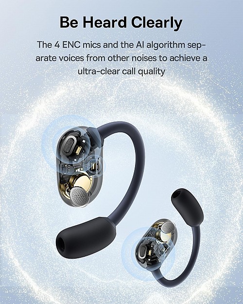 Baseus Headphones Open Ear TWS Eli Sport 1 Black - Image 7