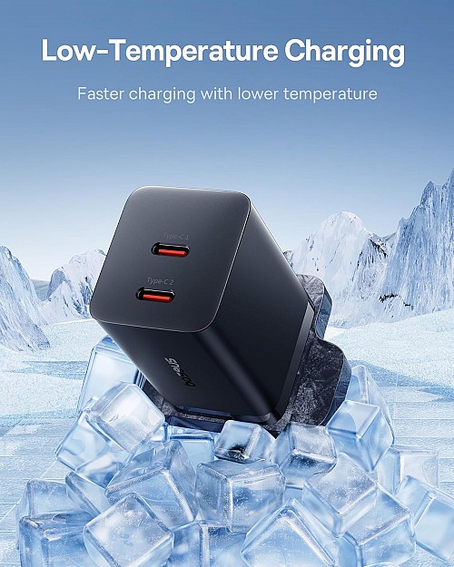 Baseus Charger Wall 40W USB-Cx2 UK MINI GaN5 - Image 5