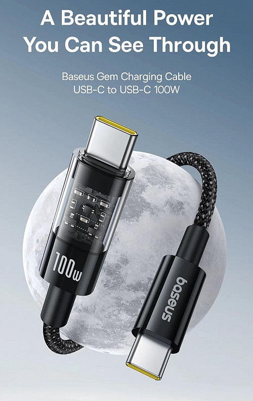 Baseus Cable USB-C to USB-C Gem Series 100W - Image 5