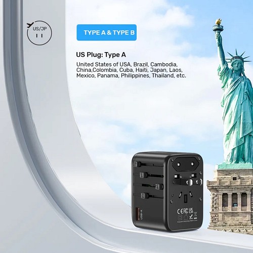 Unitek Charge Wall 65W Travel Adapter 3xUSBC+USBA Black P1122A - Image 9