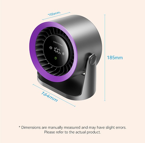 Vention PBIH0 Desktop Air Circulation Fan with Display & Wall Mount - Image 10