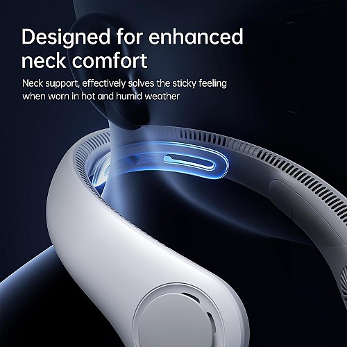 Jisulife Neck Fan Bladeless 5000mAh NECK FAN 4 Grey - Image 2