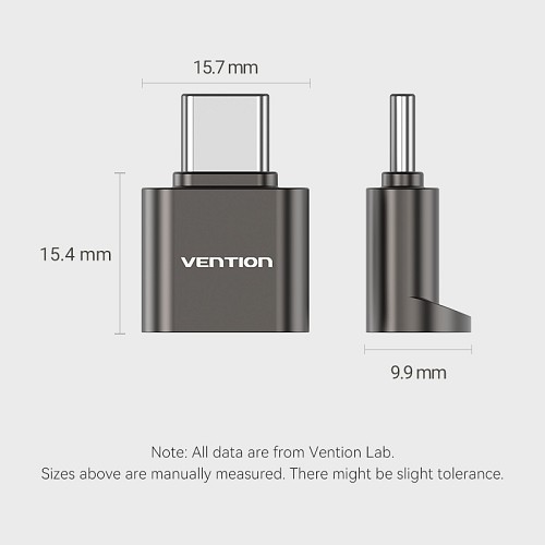 Vention CLMH0 Metal USB-C Card Reader for Micro SD Cards - Image 3