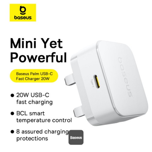 Baseus Charger Wall 20W USB-C PALM Series UK - Image 3