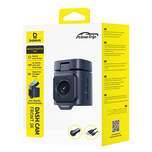 Baseus Car Dashcam Front 3K GPS+Solar PrimeTrip VD1 Black - Image 12