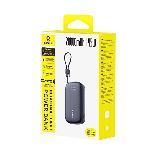 Baseus Powerbank 45W 20000mAh Display EnerFill FC21 Qpow 3 Ultra Black - Image 4