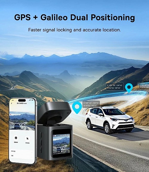 Baseus Car Dashcam Front 3K GPS+Solar PrimeTrip VD1 Black - Image 7
