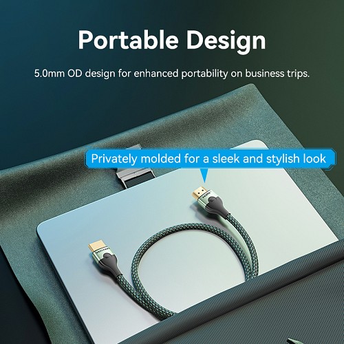 Vention HDMI Cable 2.1 8K60Hz Braided Ultra Thin 3.0m ALOGI - Image 10