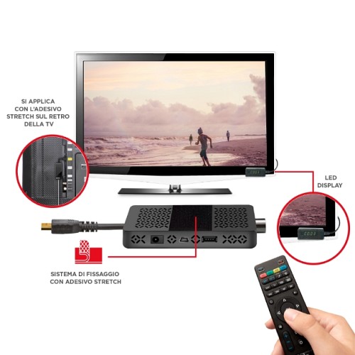 GBC TV DVB-T2 Stick Receiver with Integrated HDMI XDOME XD-220DG - Image 2